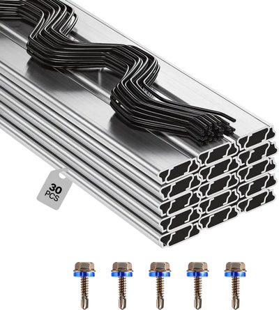 Vevor Greenhouse Spring Wire & Lock Channel Kit 30-Pack 6.6' New