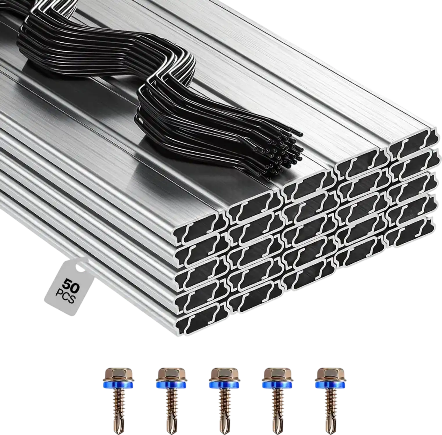 Vevor Greenhouse Lock Channel Spring Wire & Aluminum Channel Bundle Kit New