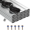 VEVOR Greenhouse Spring Wire and Lock Channel, 50 Packs 6.56 ft PVC-Coated Wiggle Wire & Aluminum Alloy Channel Bundle Kit with Included Screws, 0.05 in Thickened, Poly Film & Shade Cloth Attachments