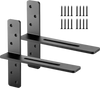 VEVOR T Shelf Brackets 2 Pcs, 200 lbs/90 kg Weight Capacity, 14x2.89x12 in / 355.6x73.5x304.8 mm, Solid Steel Heavy Duty Brackets for Shelves, Countertop Support Floating Bracket Hardware with Screws