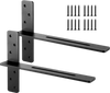VEVOR T Shelf Brackets 2 Pcs, 200 lbs/90 kg Weight Capacity, 18x2.89x12 in / 457.2x73.5x304.8 mm, Solid Steel Heavy Duty Brackets for Shelves, Countertop Support Floating Bracket Hardware with Screws