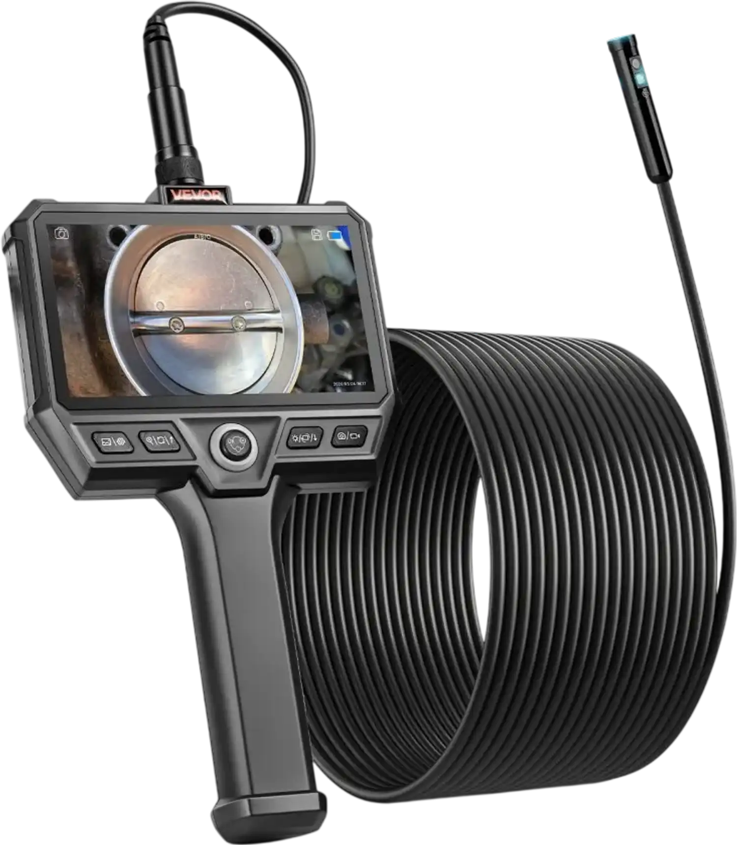 Vevor Borescope Triple Lens Endoscope with 32.8' Ultra-Rigid Cable and 5