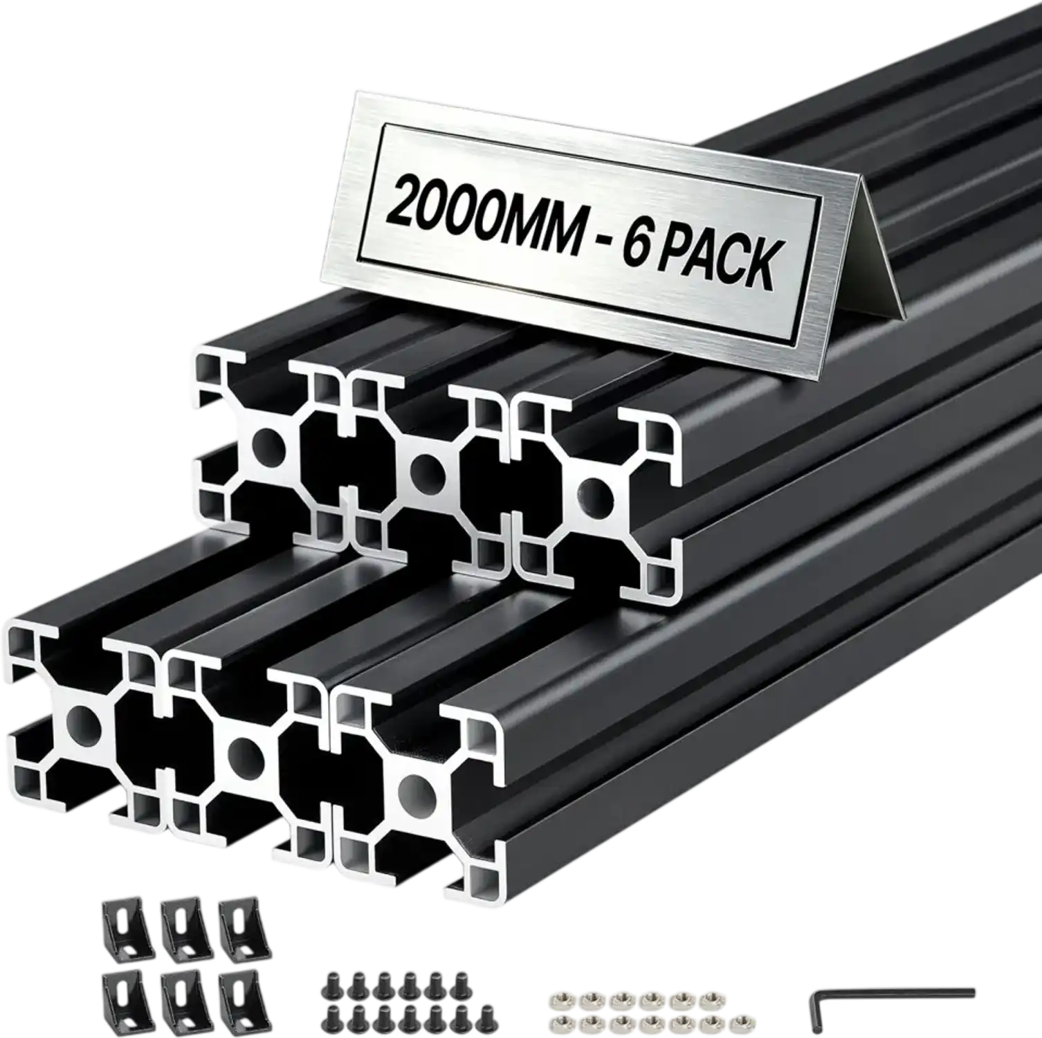 Vevor Aluminum Extrusion Linear Rail 6-Pc 78.74