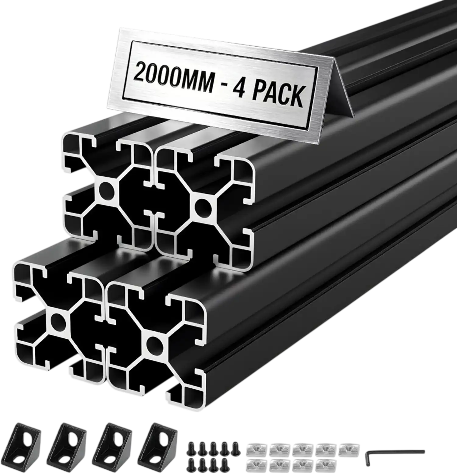 Vevor Aluminum Extrusion Linear Rail 4-Pc 78.74