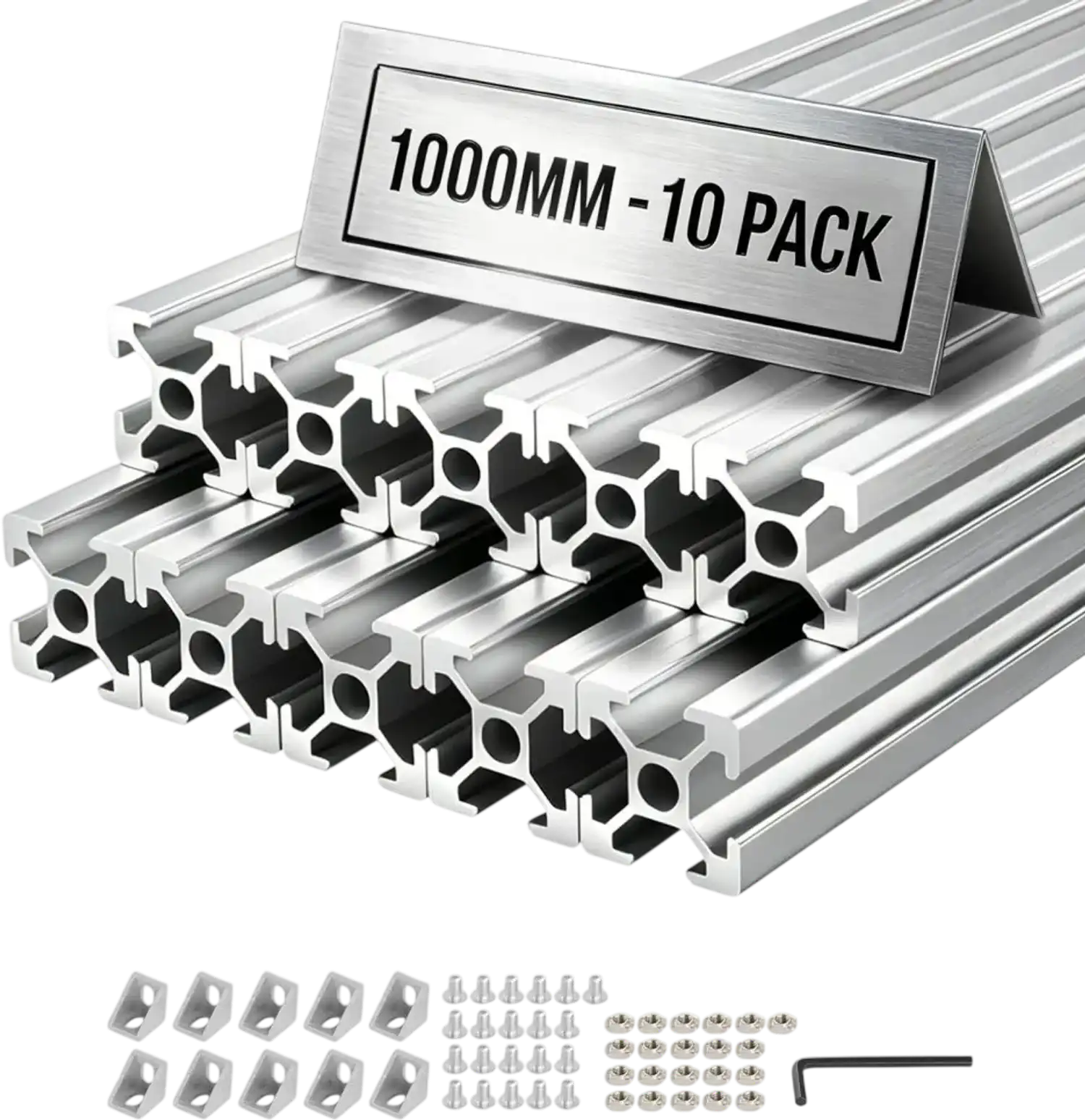 Vevor Aluminum Extrusion Linear Rail 10-Piece 39.37
