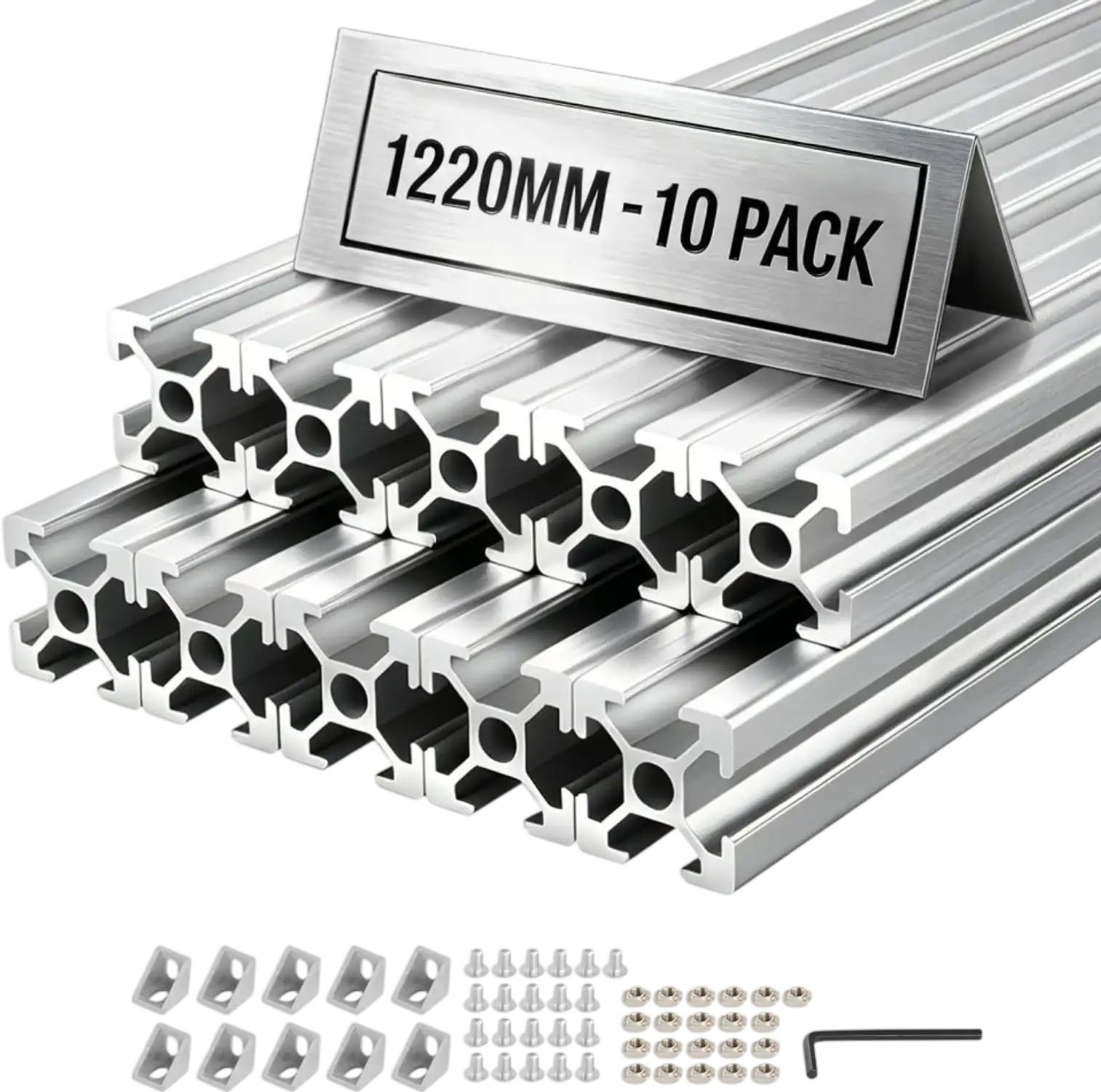 Vevor Aluminum Extrusion Linear Rail 10-Piece 48