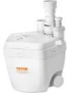 VEVOR Utility Sink Pump, 1 HP, 2200 GPH Under Sink Pump with 3 Water Inlets 1 Outlet, 36 ft Max Lift, Cast Aluminum Motor, Macerating Toilet System, for Sink Shower Wash Bin Urinal Kitchen Basement