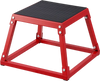 VEVOR Plyometric Jump Box, 12 Inch Plyo Box, Steel Plyometric Platform and Jumping Agility Box, Anti-Slip Fitness Exercise Step Up Box for Home Gym Training, Conditioning Strength Training, Red