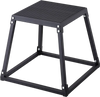 VEVOR Plyometric Jump Box, 18 Inch Plyo Box, Steel Plyometric Platform and Jumping Agility Box, Anti-Slip Fitness Exercise Step Up Box for Home Gym Training, Conditioning Strength Training, Black