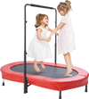 VEVOR Kids Trampoline, 56x36 inch Indoor Outdoor Trampoline, Foldable Mini Trampoline with Handle, Rebounder Trampoline for Toddlers, Birthday Gift for 3+ Years Children, Boys Girls for Fun, Red