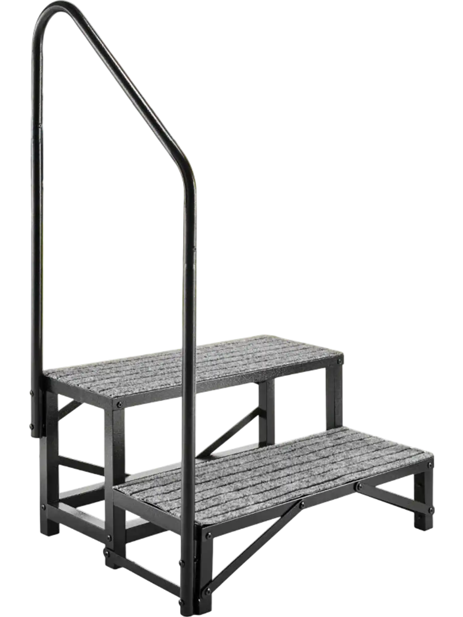 Vevor RV Steps 2-Step Outdoor Stair with Handrail Non-Slip Mat 660 lbs Capacity New
