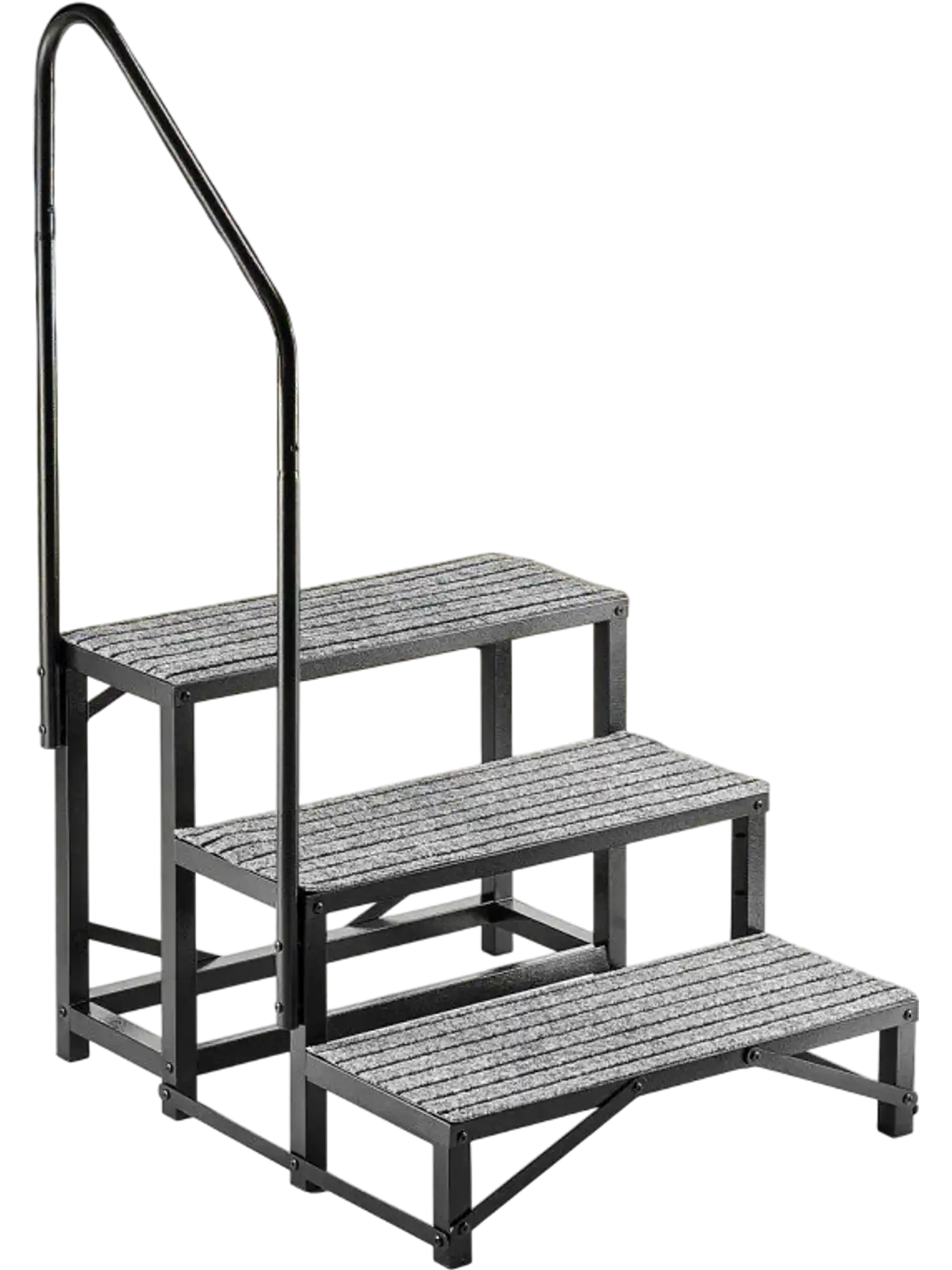 Vevor RV Steps 3-Step Outdoor Stairs with Handrail 660 lbs Capacity New