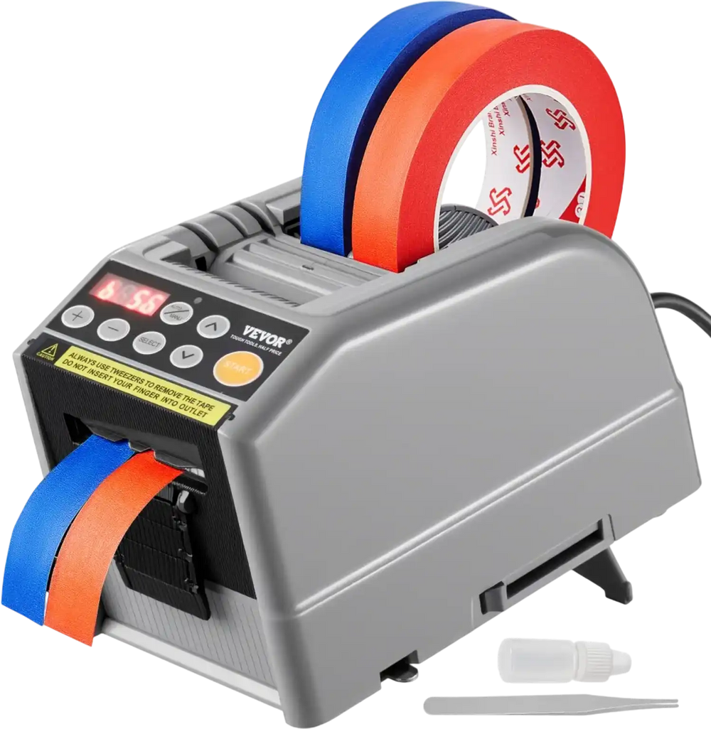 VEVOR Automatic Tape Dispenser Adhesive Electric Tape Cutter Packaging Machine Tape Cutting Machine 6-60mm Tape Width