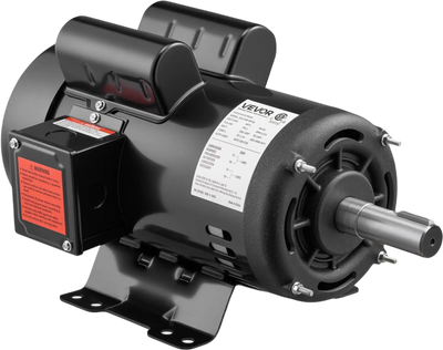 VEVOR 5 HP Electric Motor, 1725RPM Air Compressor Motor, CW/CCW Rotation, 1.125 inch Shaft Diameter, 2.75inch Shaft Length, 20.7N.m Torque, Single-Phase, ODP Cooling, 230V, 184T Frame