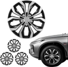 VEVOR Hubcaps Wheel Covers, 16 Inch Set of 4 Wheel Rim Cover Hubcaps OEM Replacement, R16 Size Snap On Car Hub Caps, Universal 10-Spoke ABS Tire Rim Caps for Hyundai Chevrolet Ford Honda, Silver/Black