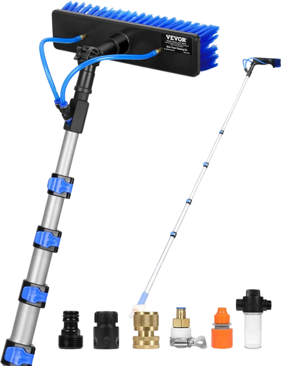 Vevor Water Fed Pole Kit 24' Solar Panel Cleaning Brush New
