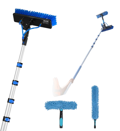 Vevor Solar Panel Cleaning Kit 26' Water-Fed Pole Brush New
