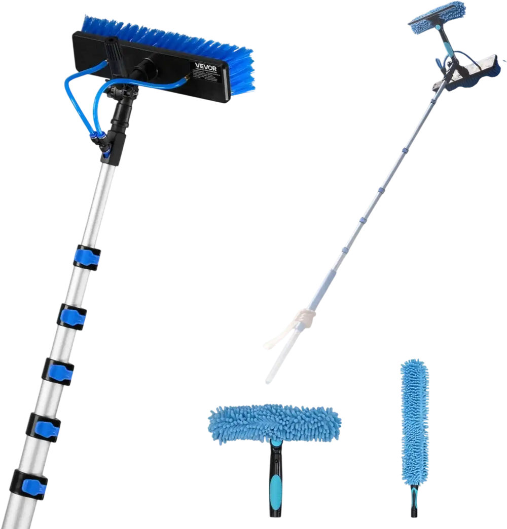 Vevor Solar Panel Cleaning Kit 39' Water Fed Pole Brush New – FactoryPure