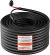 VEVOR 100FT Solar Panel Extension Cable, 10 AWG, Solar Panel Wire with Flame Retardant Protective Sleeving, Female and Male Connectors, IP67 Waterproof PV Wire, for Outdoor Automotive RV, Black & Red