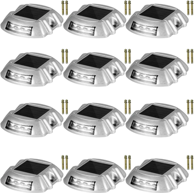 Vevor Solar Pathway Lights 12-Pack White Outdoor Deck Lights New