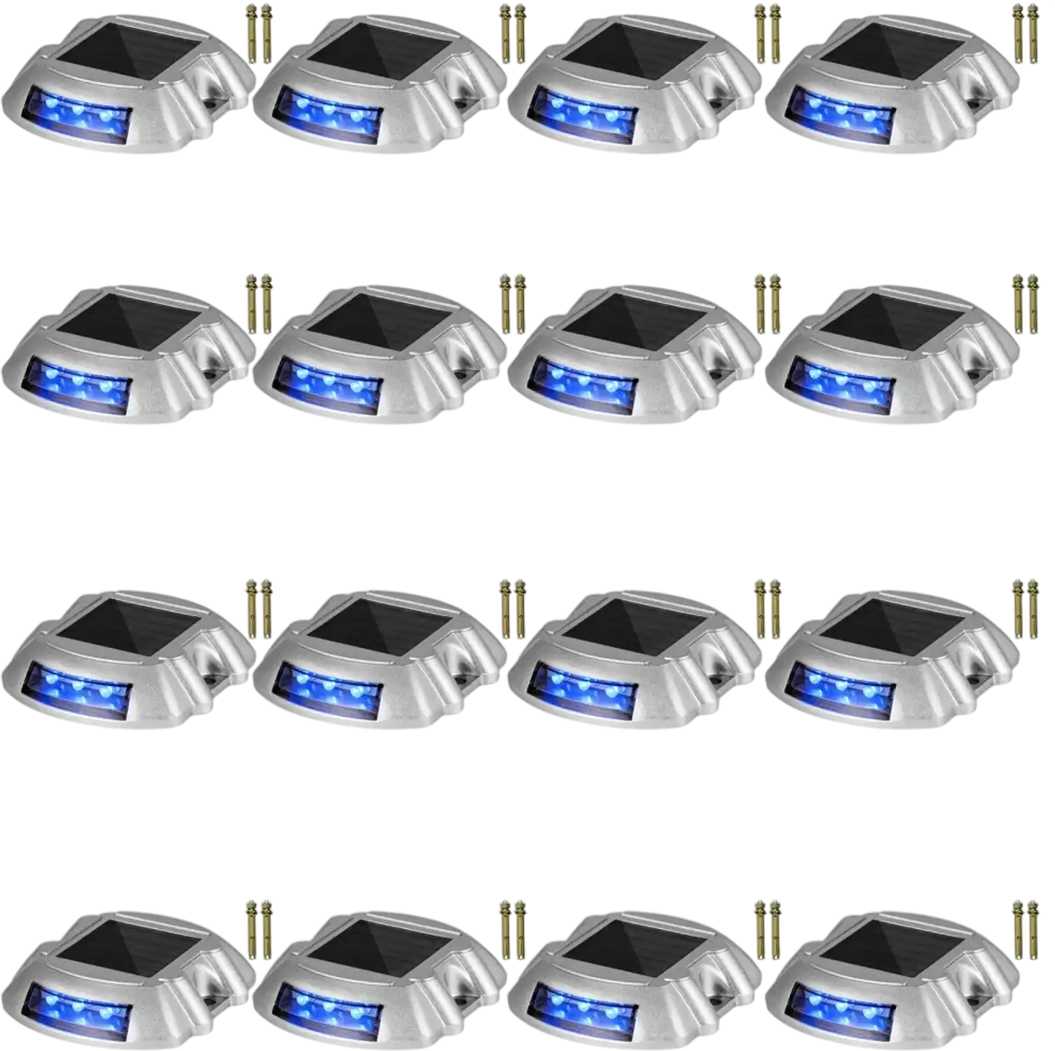 Vevor Driveway Lights Solar Dock Lights 16-Pack Blue New
