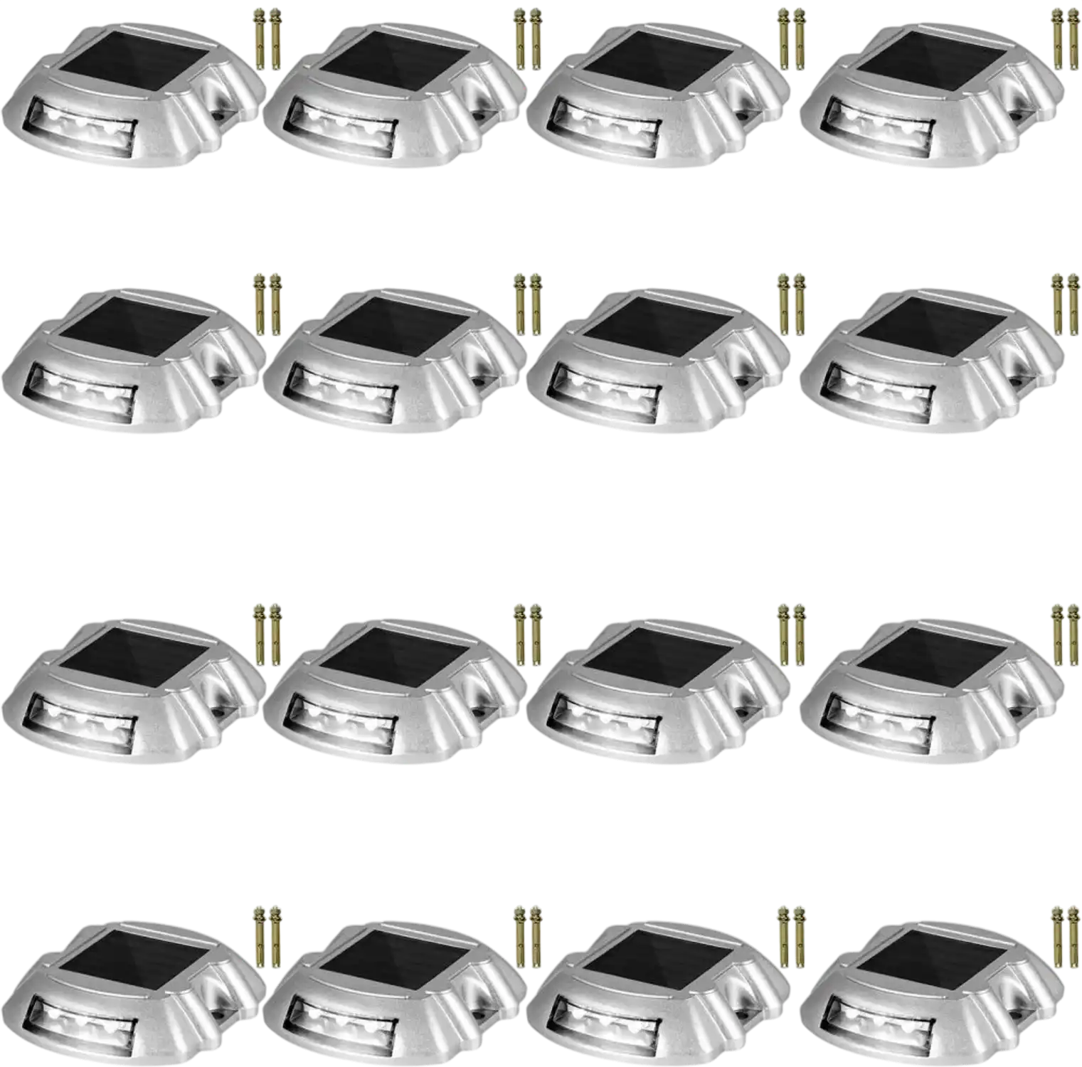 Vevor Driveway Lights 16-Pack Solar LED Dock Lights Bright White Waterproof New