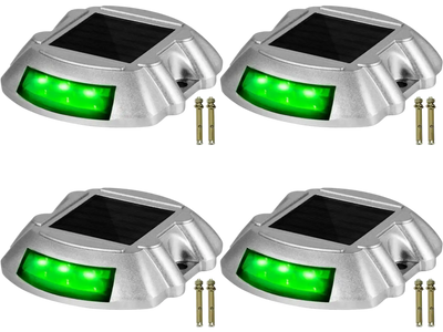 Vevor Driveway Lights 4-Pack Solar Dock Lights Green New