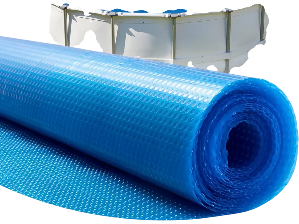 VEVOR Solar Pool Cover, 15 ft Round Pool Bubble Cover, 12 Mil Pools Solar Blanket with Bubble & PE Material, Daytime Heat Absorption, Nighttime Heat Retention, Heat Retaining Solars Covers, Blue