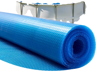 VEVOR Solar Pool Cover, 15 ft Round Pool Bubble Cover, 12 Mil Pools Solar Blanket with Bubble & PE Material, Daytime Heat Absorption, Nighttime Heat Retention, Heat Retaining Solars Covers, Blue