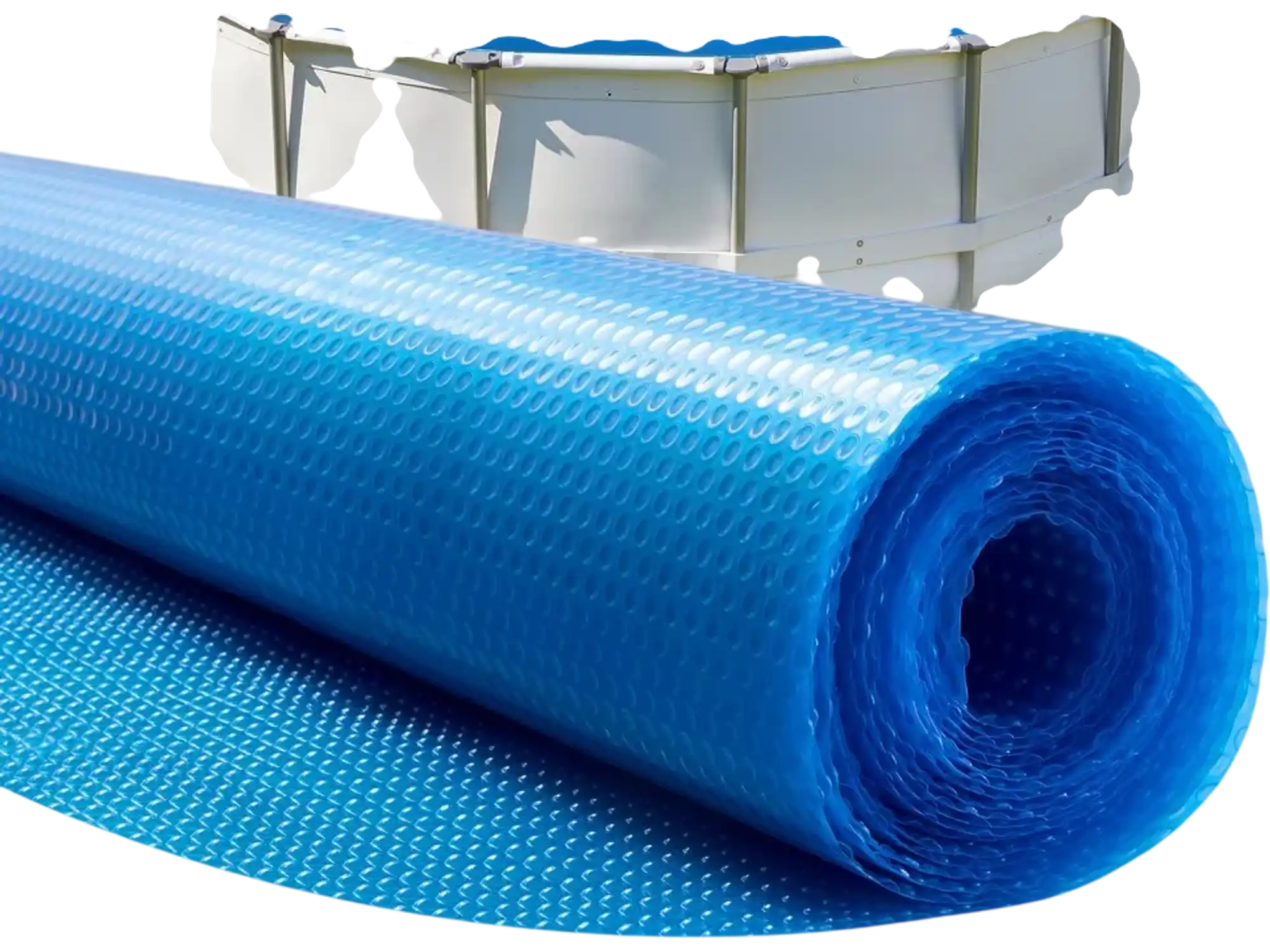 Vevor Solar Pool Cover 24' Round 16 Mil Bubble Blanket Blue New