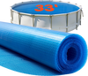 VEVOR Solar Pool Cover, 33 ft Round Pool Bubble Cover, 8 Mil Pools Solar Blanket with Bubble & PE Material, Daytime Heat Absorption, Nighttime Heat Retention, Heat Retaining Solars Covers, Blue