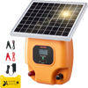 VEVOR Solar Fence Charger,  0.6J 8kV Solar Powered Fence Charger, 1.86 Miles Range, Electric Fence Energizer Kit, Keep Out Predators, 4-5 Days Runtime, for Livestock, Poultry, Garden Protection