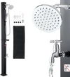 VEVOR 10.6 Gal Solar Heated Shower, 6.7ft Showerhead Height Outdoor Shower, with Handheld & Foot Faucet, Hot & Cold Water Adjustment, Freestanding for Backyard Poolside Beach Pool, Black