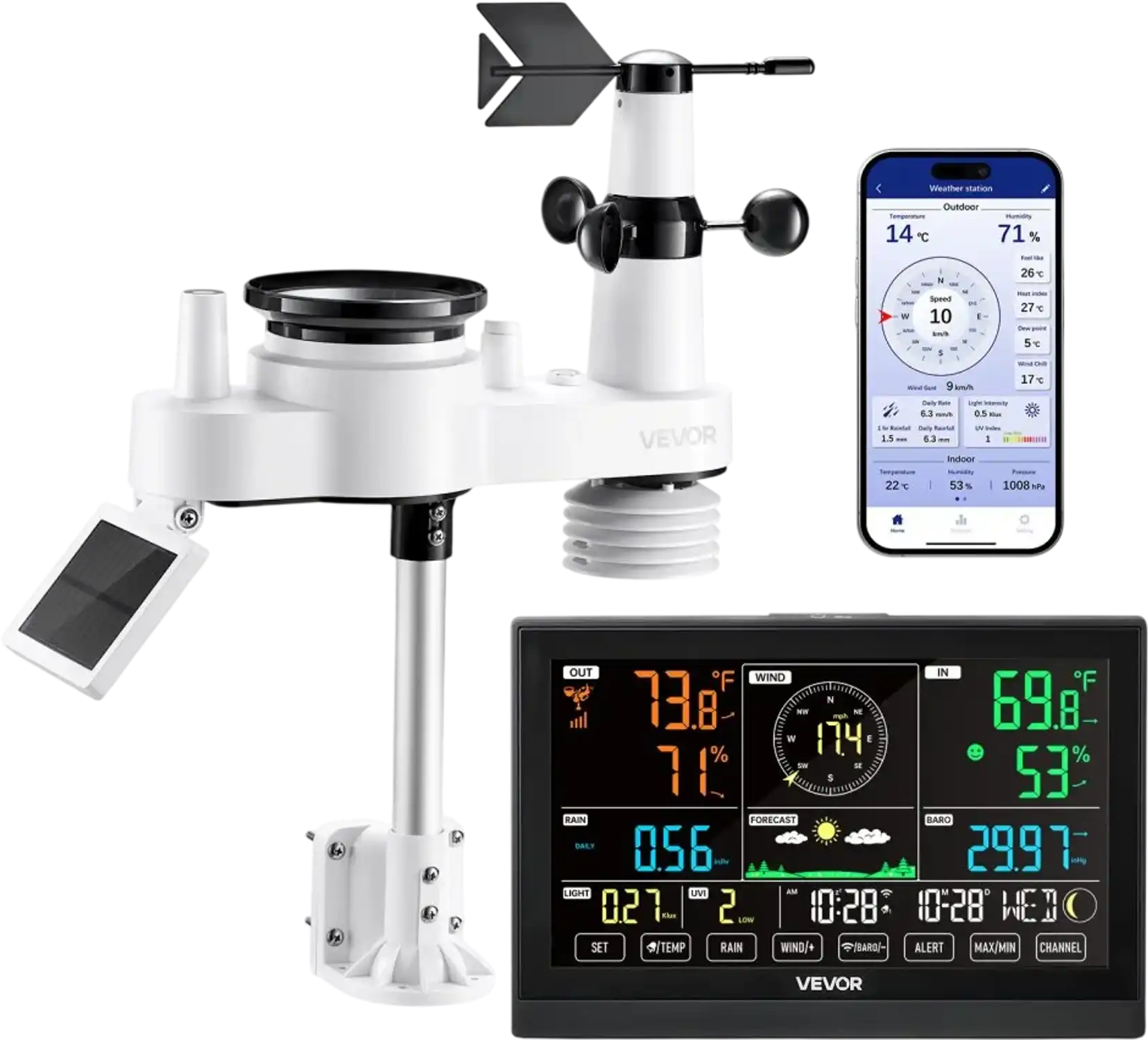Vevor Weather Station 7-in-1 Wi-Fi 7.5