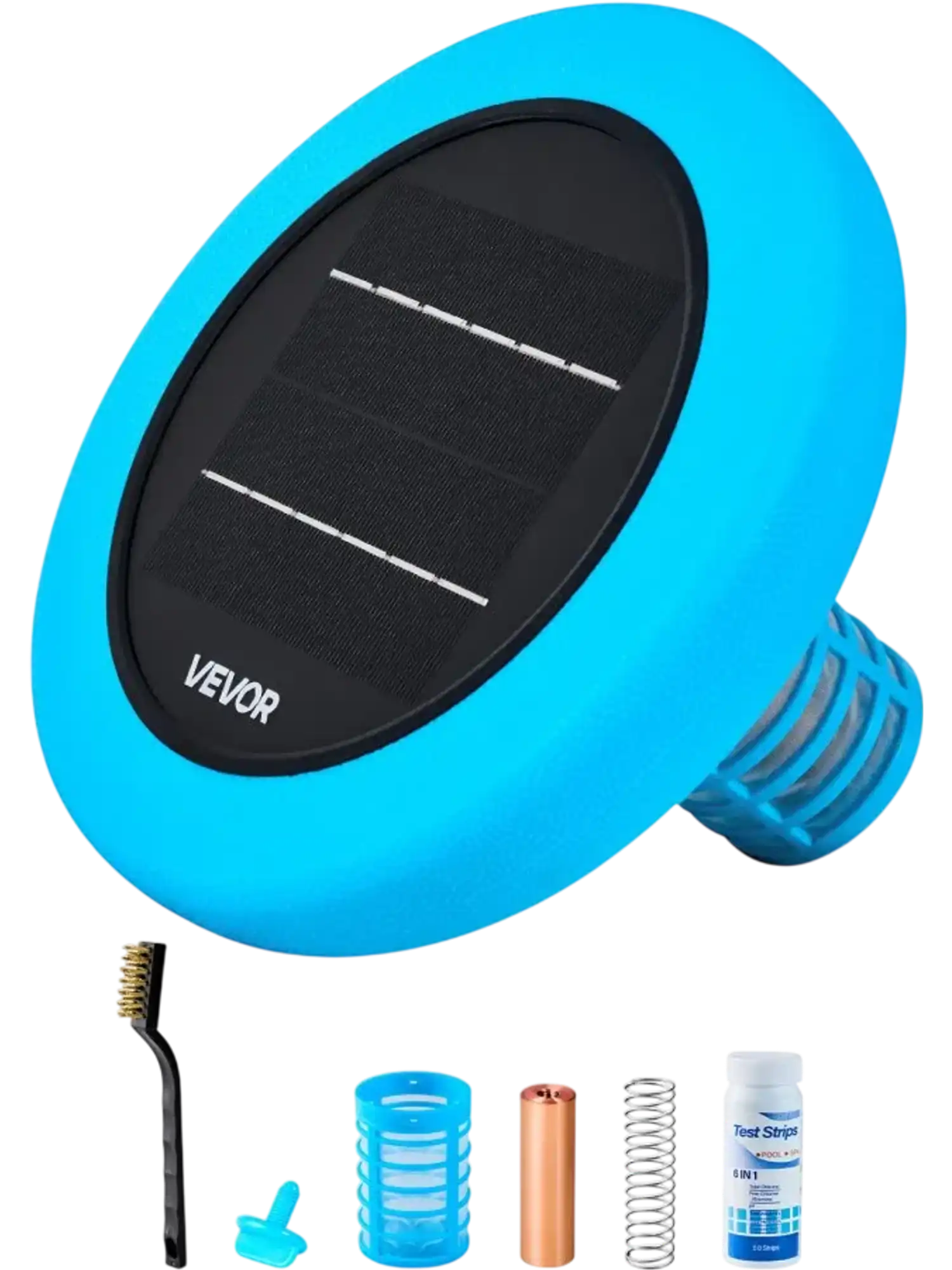 Vevor Solar Pool Ionizer Round Copper Floating Water Cleaner 45,000 Gal New