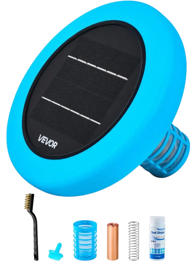 Vevor Solar Pool Ionizer Round Copper Floating Water Cleaner 45,000 Gal New
