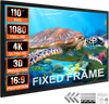 Big 110" Diagonal 16:9 HD Projector Screen Home Theater Outdoor Use