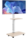 VEVOR Rolling TV Stand, Mobile TV Cart for 32-70 Inch Screens, 25° Left-Right Rotation and Height Adjustable TV Mount with Tray, Holds up to 88 lbs for Corner, Bedroom, Outdoor, Max VESA 600x400mm
