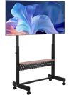 VEVOR Rolling TV Stand, Mobile TV Cart for 55-100 Inch Screens, Height Adjustable Portable Monitor Stand with Tray, Holds up to 205 lbs for Living Room, Bedroom, Office, Outdoor Max VESA 800 x 600 mm