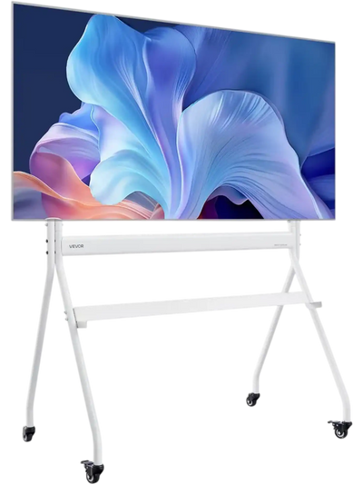 VEVOR Rolling TV Stand, Mobile TV Cart for 35-100 Inch LED/LCD/OLED Flat/Curved TVs, Portable Monitor Stand with Wheels Hold up to 198 lbs for Living Room, Bedroom, Office, Outdoor, Max VESA 800x600mm