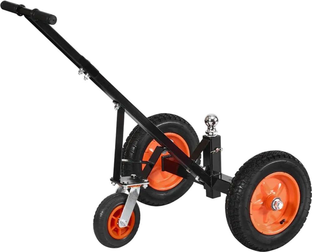 VEVOR Trailer Dolly, 1000lbs Tongue Weight Capacity, Carbon Steel Trailer Mover with 2 inch Ball, 14 inch Pneumatic Tires, Portable Tow Dolly for Moving RV Trailer