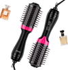 VEVOR Hair Blow Dryer Brush, 4 in 1 Ionic Hair Dryer and Styler Volumizer with 2.56" Ceramic Coating Oval Barrel & 3 Heat Settings, Professional Hot Air Styling Brush for Straightening Drying Curling