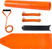 VEVOR Deer Drag Sled, 72.8 x 22.8 in, 550lbs Heavy Duty Yard Utility Sled, Tear-Resistant PE Drag Glider Mat with Ropes & Handle, Thickened Game Hauler for Firewood Ice Fishing Hauling Hunting