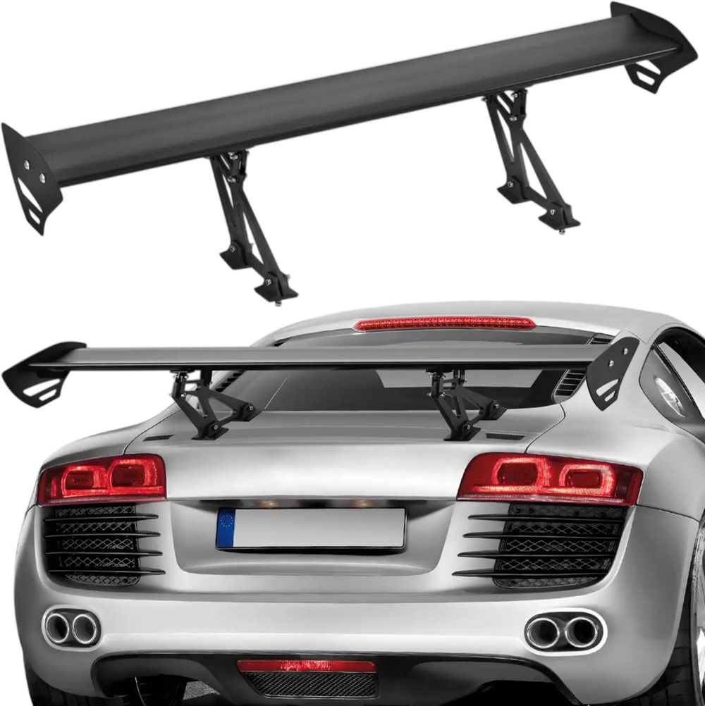 VEVOR GT Wing Car Spoiler, 43.3 inch Universal Spoiler with Single Deck, Adjustable Lightweight Aluminum, Car Rear Spoiler Wing, Racing Spoiler BGW/JDM Drift Black