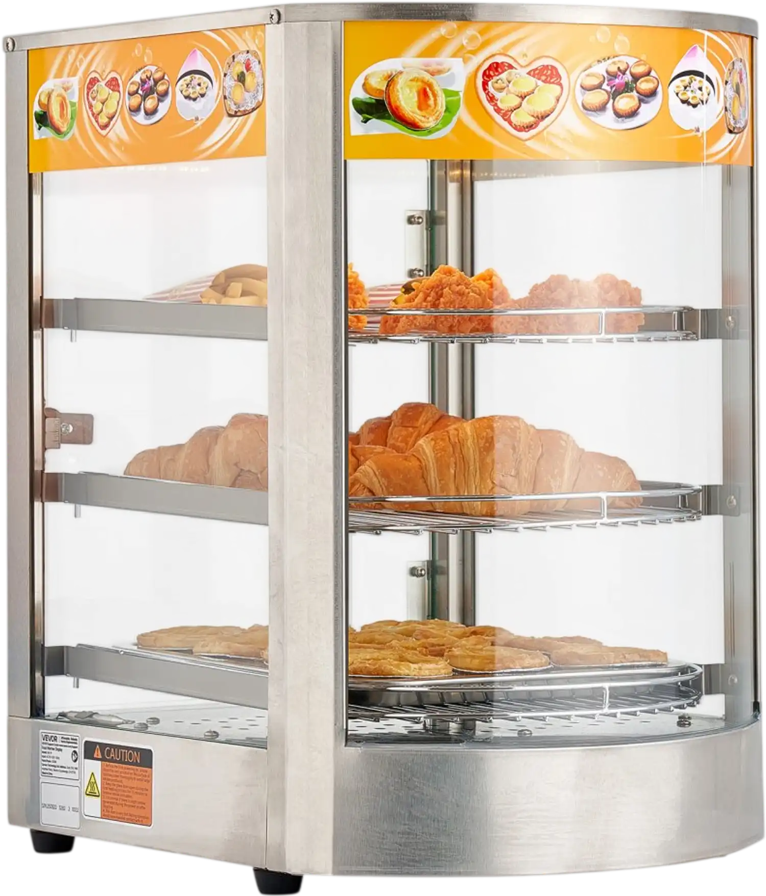 Vevor Food Warmer Display 3-Tier 800W 40 L Countertop Showcase New