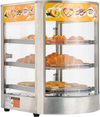 VEVOR 3-Tier Commercial Food Warmer Display, 800W Food Display Warmer with LED Light, Adjustable Shelf and Stainless Steel Frame, 86℉~185℉ Air Heating, 60L for Hamburger, Pizza, Bread, Fried Chicken