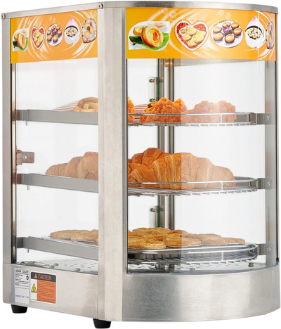 Vevor Food Warmer Display 3-Tier 800W 40 L Countertop Showcase New