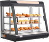 VEVOR 3-Tier Commercial Food Warmer Display, 1200W Food Display Warmer with LED Light, Top Storage and Adjustable Shelves, 86℉~185℉ Steam Heating, 106Qt/100L for Hamburger, Pizza, Bread, Fried Chicken