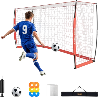 Vevor Soccer Goal 12' x 6' Portable Backyard Practice Net Set New