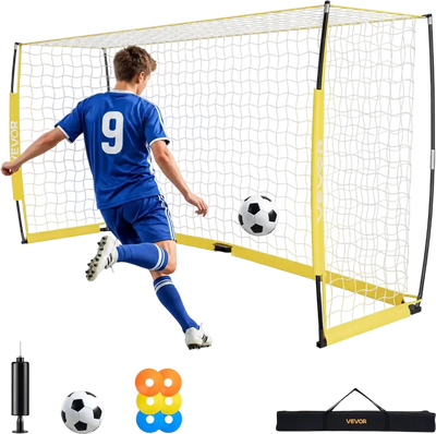 Vevor Soccer Goal 12' x 6' Portable Backyard Training Net New